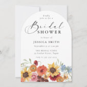 Spring Floral Modern Arch Bridal Shower Einladung (Vorderseite)