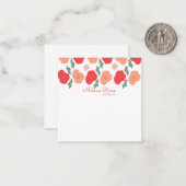 Spring Floral Muster Designer Business Mitteilungskarte (Vorderseite/Rückseite Beispiel)