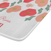 Spring Floral Muster Hand Drawn Greenery Küche Schneidebrett (Ecke)