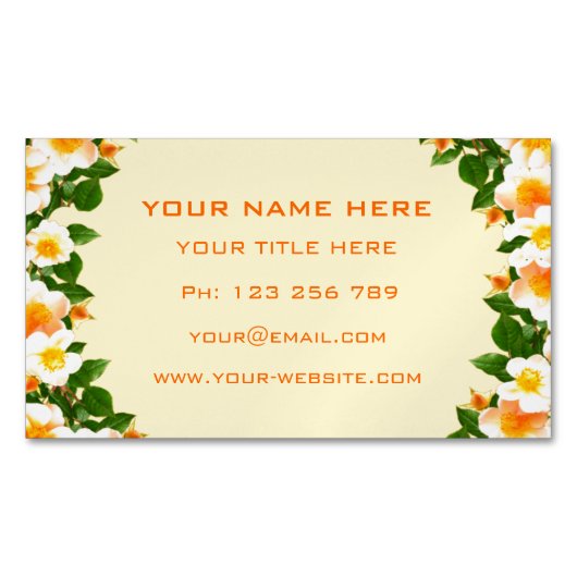 Spring Floral New Design Business Card Magnet (Vorderseite)