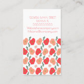 Spring Floral Pattern Designer Visitenkarte (Rückseite)