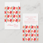 Spring Floral Pattern Designer Visitenkarte (Vorne/Hinten)