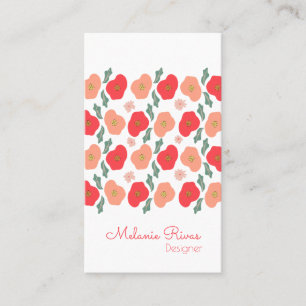 Spring Floral Pattern Designer Visitenkarte