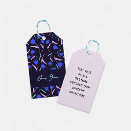 Spring Floral Pattern Lilac Geschenkanhänger