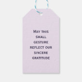 Spring Floral Pattern Lilac Geschenkanhänger (Rückseite)