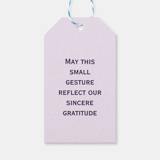 Spring Floral Pattern Lilac Geschenkanhänger (Rückseite)