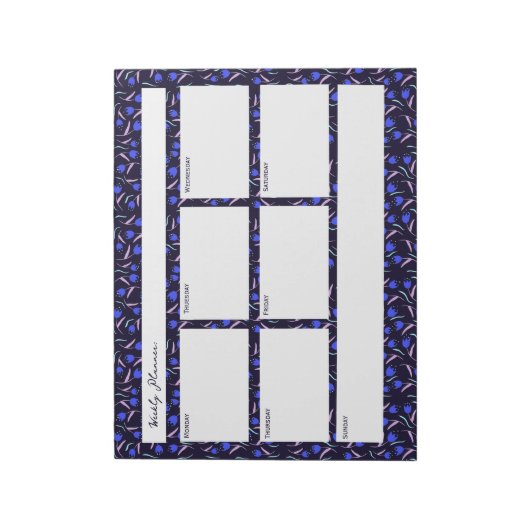 Spring Floral Pattern Notizblock (Rotiert)