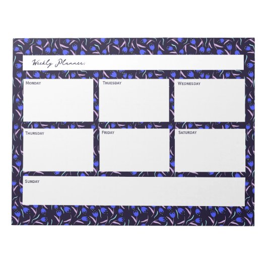 Spring Floral Pattern Notizblock (Vorderseite)