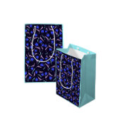 Spring Floral Pattern Turquoise Mittlere Geschenktüte
