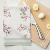 Spring Floral Pattern Watercolor Botanical Geschirrtuch (Viertel Falte)