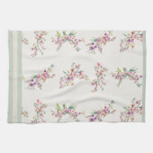 Spring Floral Pattern Watercolor Botanical Geschirrtuch (Horizontal)