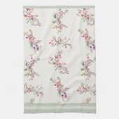 Spring Floral Pattern Watercolor Botanical Geschirrtuch (Vertikal)