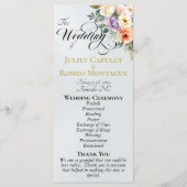 Spring Floral - Pearl White Wedding Programm (Vorderseite)