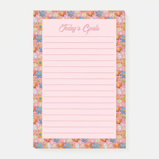 Spring Floral Post-It Notes Klebezettel (Vorderseite)