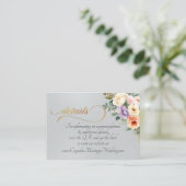 Spring Floral, QR Code - Silver Begleitkarte (Stehend Vorderseite)