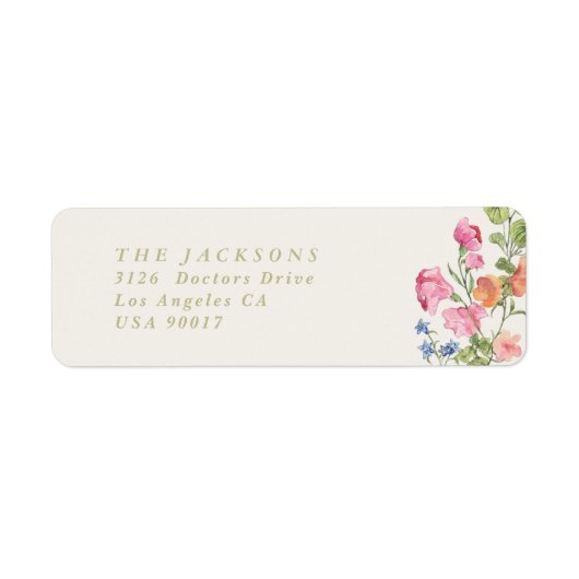 Spring floral Return Address Baby Shower (Vorne)