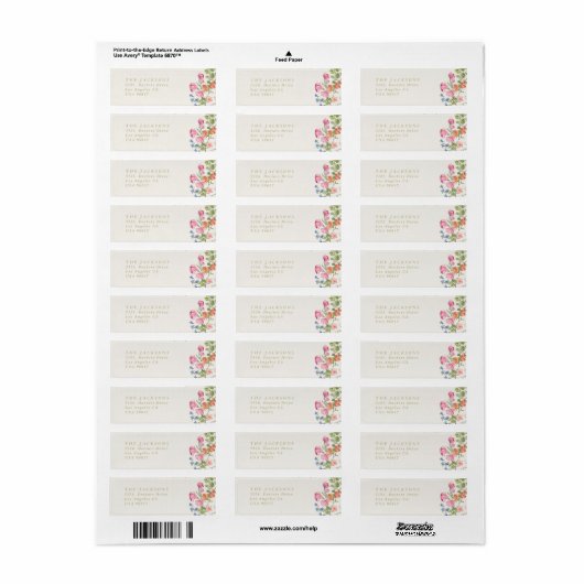 Spring floral Return Address Baby Shower (Vorne)