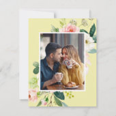 Spring Floral Save the Date mit Ihrem Foto (Rückseite)