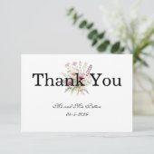 Spring Floral Thank You card Dankeskarte (Stehend Vorderseite)
