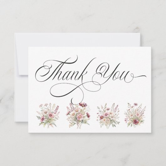 Spring Floral Thank You Card Dankeskarte (Vorderseite)