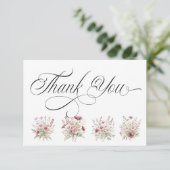 Spring Floral Thank You Card Dankeskarte (Stehend Vorderseite)