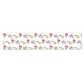 Spring Floral Tulips Daffodils Irises Kurzer Tischläufer (Horizontal)