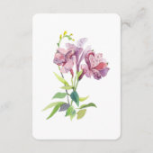 Spring Floral Watercolor – Botanical Flowers Begleitkarte (Rückseite)