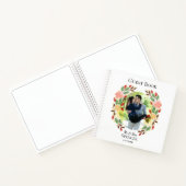 Spring Floral Watercolor Wreath Foto Guest Book Notizblock (Innenseite)