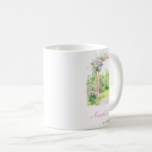 Spring Floral Wedding Arch Kaffeetasse (VorderseiteRechts)