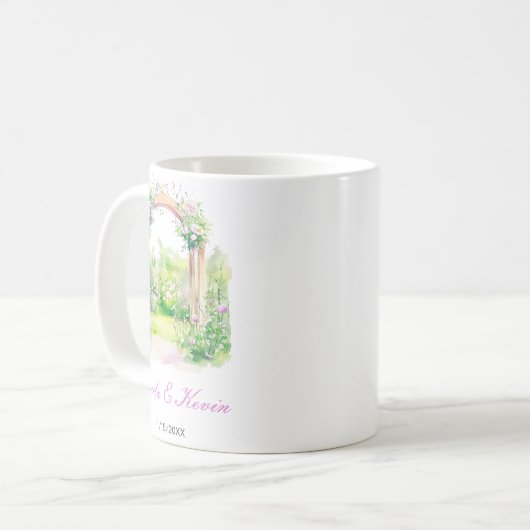 Spring Floral Wedding Arch Kaffeetasse (Vorderseite Links)