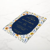 Spring Floral Wedding Folieneinladung (Gedreht)