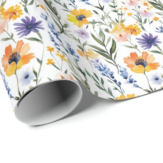 Spring Floral Wedding Geschenkpapier (Rolleneckpunkt)