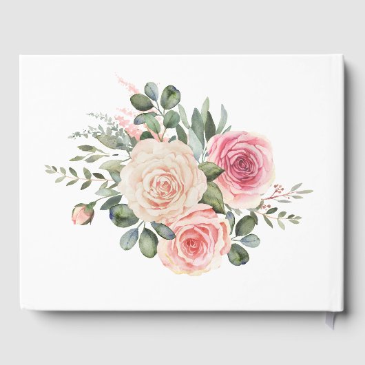 Spring Floral Wedding Guest Book Gästebuch (Rückseite)