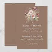 Spring Floral Wedding Invitation Einladung (Vorne/Hinten)
