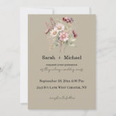 Spring Floral Wedding Invitation Einladung (Vorderseite)