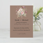 Spring Floral Wedding Invitation Einladung (Stehend Vorderseite)