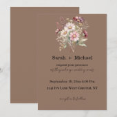 Spring Floral Wedding Invitation Einladung (Vorne/Hinten)