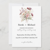 Spring Floral Wedding Invitation Einladung (Vorderseite)