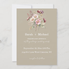 Spring Floral Wedding Invitation Einladung