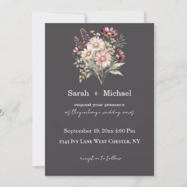 Spring Floral Wedding Invitation Einladung
