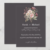 Spring Floral Wedding Invitation Einladung (Vorne/Hinten)