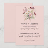 Spring Floral Wedding Invitation Einladung (Vorne/Hinten)