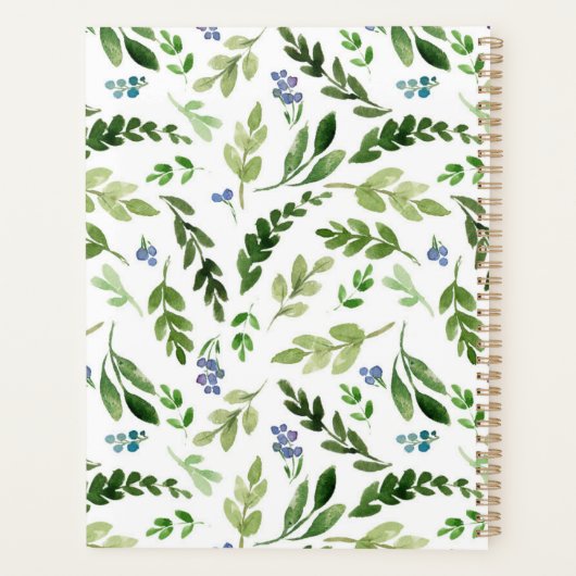 Spring Floral Wedding Planner Planer (Rückseite)