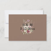 Spring Floral Wedding RSVP card Karte (Rückseite)