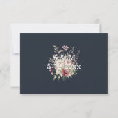 Spring Floral Wedding RSVP card Karte (Rückseite)