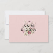 Spring Floral Wedding RSVP card Karte (Rückseite)