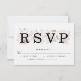 Spring Floral Wedding RSVP card Karte