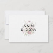 Spring Floral Wedding RSVP card Karte (Rückseite)
