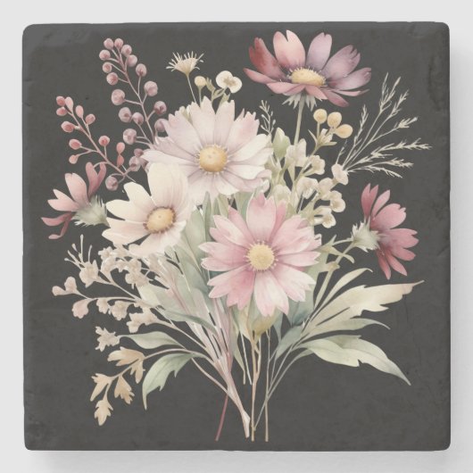 Spring Floral Wedding  Steinuntersetzer (Vorderseite)