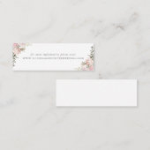 Spring Floral Wedding Website Card Mini Visitenkarte (Vorne/Hinten)